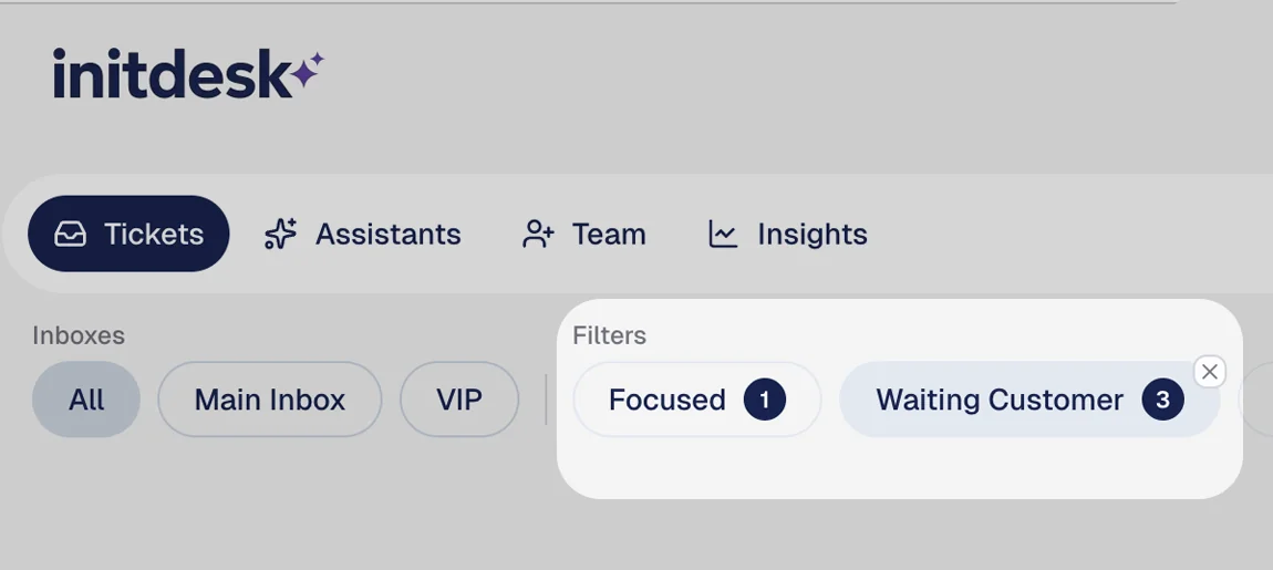 Waiting Customer tab